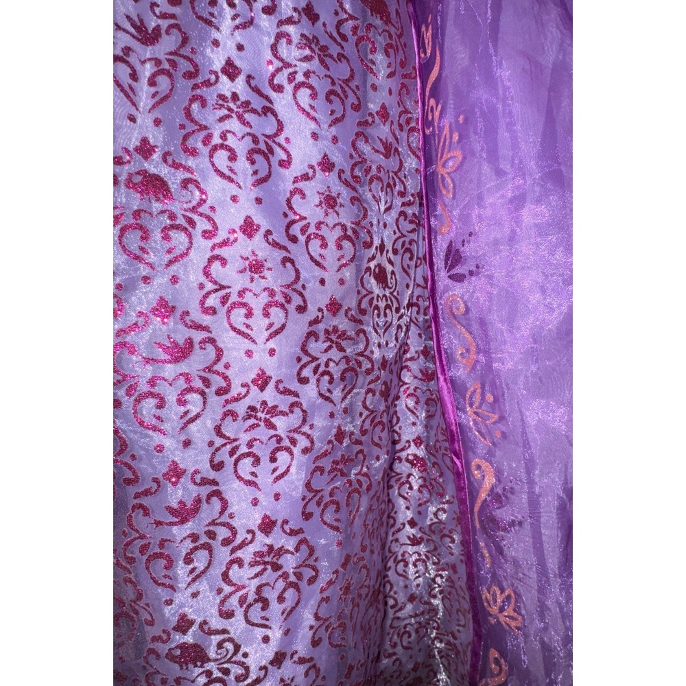 Spirit Disney Rupunzel Costume Dress Renaissance Fair Glitter Girls S 5T/6T Flaw - Picture 3 of 16
